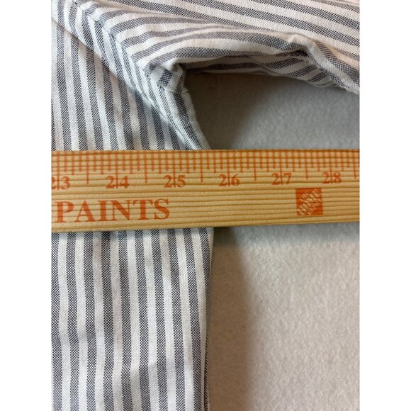 Ralph Lauren Classic Fit Striped Button-Down Shirt Mens XL-TG- Gray & White - Picture 6 of 11